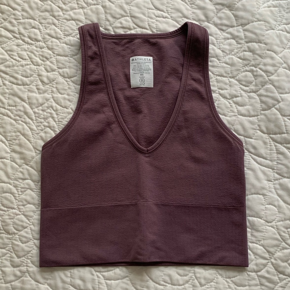 Athleta Aurora Seamless Cropped Rib Tank